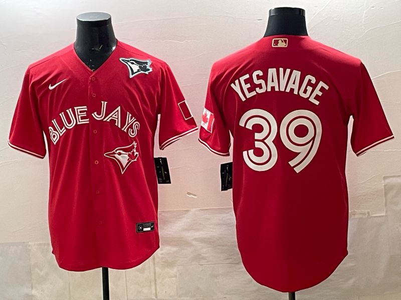 Men 2025 Toronto Blue Jays #39 Yesavage Red Game Nike MLB Jersey style 03